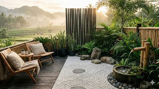 Desain Teras Rumah Desa Agar Tidak Terlihat Kuno. AI