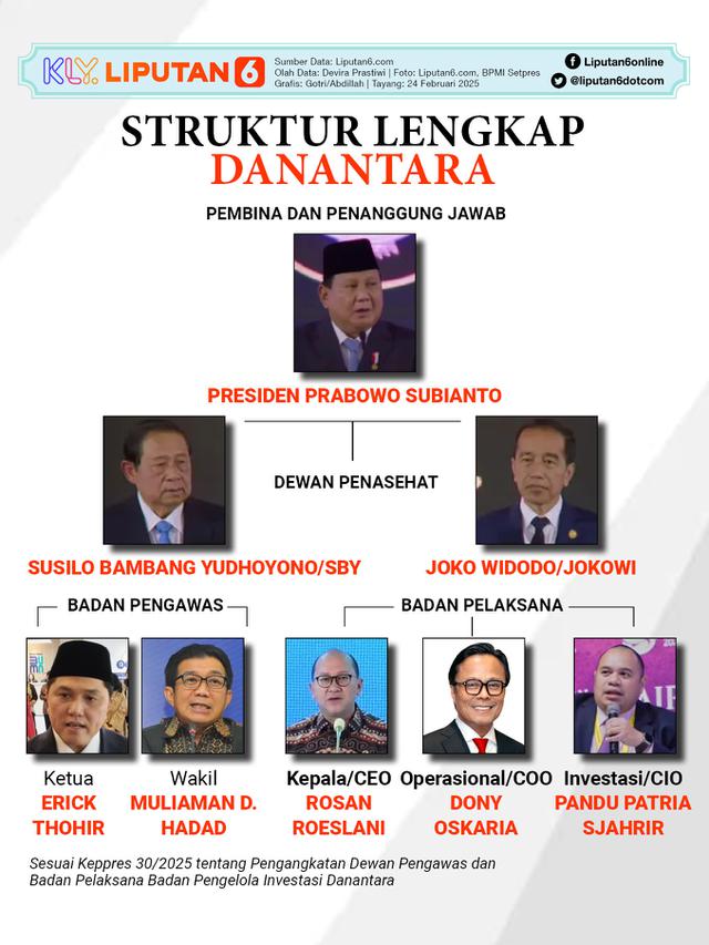 Infografis Struktur Lengkap Danantara.