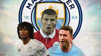 Manchester City - Nathan Ake, Ruben Dias, Aymeric Laporte (Bola.com/Adreanus Titus)