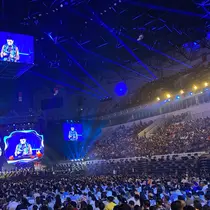 Menteri Agama Nasaruddin Umar saat menyampaikan sambutan dalam aktivitas Perayaan Natal Nasional 2024 di Indonesia Arena Jakarta, Sabtu (28/12/2024). (pendapatsaya.com/Lizsa Egeham)