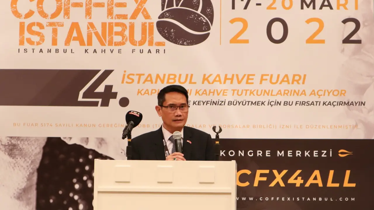 Pameran kopi Coffex Istanbul ke-4 di Halic Congress Center, 17-20 Maret 2022. (Dok: Kemlu RI)