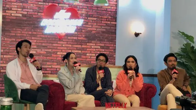 Pemain dari serial Klub Kecanduan Mantan saat konferensi pers