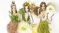 Wanita Ini Pakai Bunga Asli Sebagai Desain Baju, 7 Hasilnya Bikin Takjub. (Sumber: Instagram/moomooi)