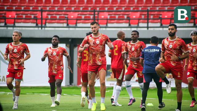 Foto: Melihat Skuad PSS Sleman Latihan Jelang Hadapi Bali United di Pembukaan BRI Liga 1 2023 / 2024