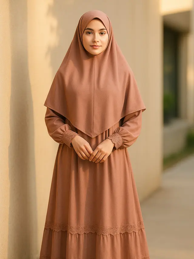 Model Gamis Syari Setelan Jilbab Panjang