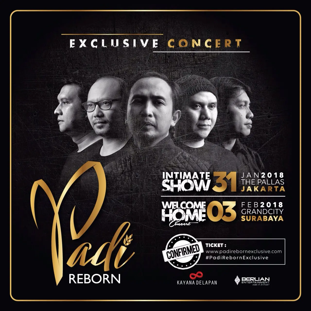 Konser PADI Reborn Jakarta dan Surabaya (Berlian Ent)
