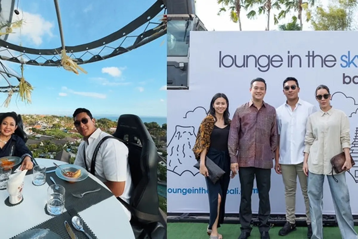 7 Potret Darma Mangkuluhur di Opening Lounge in the Sky Bali, Ada Titiek Soeharto