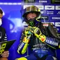 Pembalap Yamaha, Valentino Rossi saat mengikuti sesi tes di Sirkuit Jerez, Spanyol. (Twitter/Yamaha)