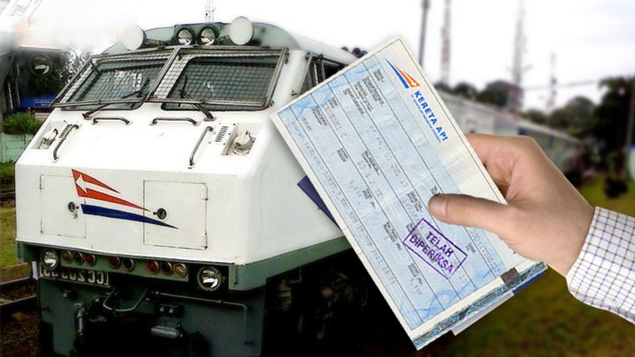 Ilustrasi tiket kereta api