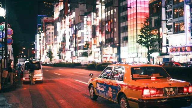 Ilustrasi taksi di Jepang