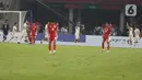 Gawang Indonesia bobol pada menit ke-60. Kesalahan Timnas Indonesia U-23 di lini tengah bisa dimaksimalkan oleh Yotsakon Burapha. (Liputan6.com/Helmi Fithriansyah)
