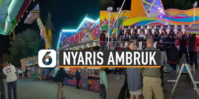 VIDEO: Seram, Wahana Festival di Michigan Nyaris Ambruk Saat Atraksi