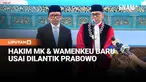 Presiden Prabowo Subianto menggelar pelantikan pejabat baru di Istana, Kamis, 5 Februari 2026. Kepala Negara melantik Hakim Mahkamah Konstitusi Adies Kadir dan Wakil Menteri Keuangan Juda Agung.