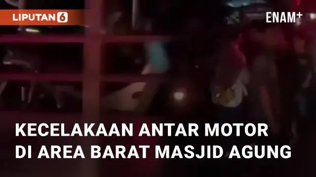 Terjadi kecelakaan di barat Masjid Agung Bantul. Minggu (21/7/2024). Kecelakaan melibatkan motor Scoopy dan motor Astrea