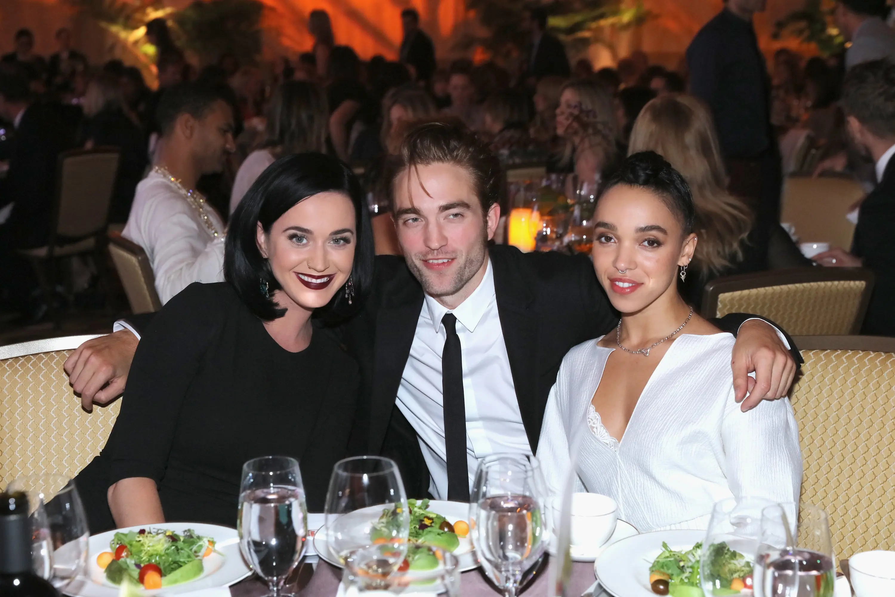 Katy Perry, Robert Pattinson, dan FKA Twigs (AFP/Bintang.com)