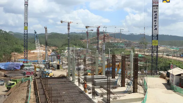 Pembangunan infrastruktur dasar Ibu Kota Negara atau IKN Nusantara tahap I telah mencapai 36 persen. Seluruh kegiatan masih terjaga dari sisi jadwal pelaksanaan (on schedule). (Dok Kementerian PUPR)