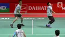 Mohammad Ahsan/Hendra Setiawan kalah dua set langsung 13-21 dan 14-21. (Liputan6.com/Herman Zakharia)