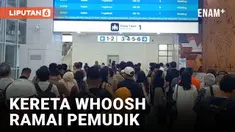 Kondisi Stasiun Kereta Cepat Whoosh Ramai Pemudik