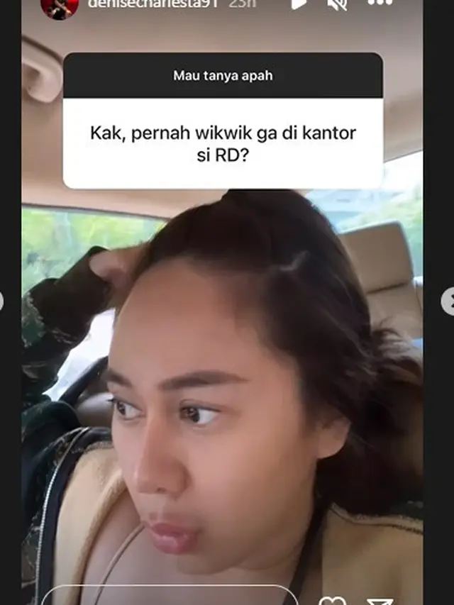 Curhat Denise Chariesta soal berhubungan intim bersama RD di Instagram Stories
