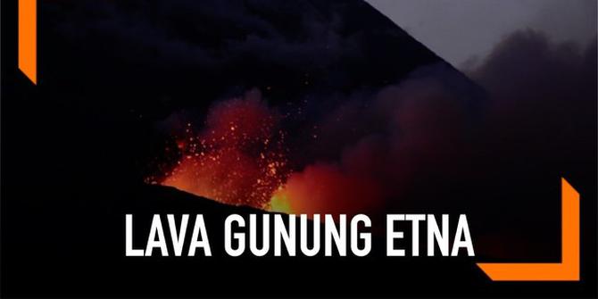 VIDEO: Momen Menakjubkan Gunung Etna saat Semburkan Lava