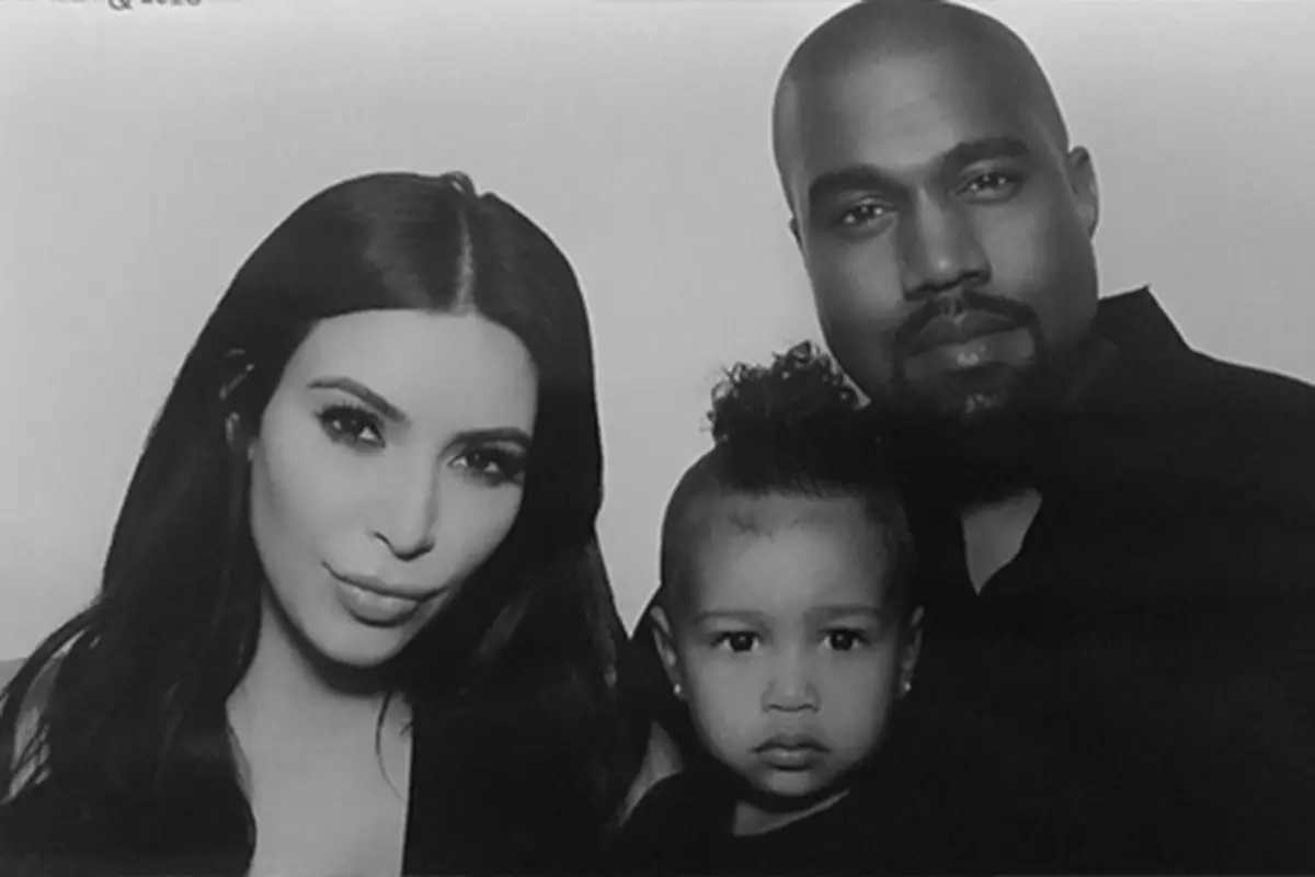 Kim Kardashian, North West, dan Kanye West