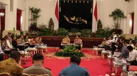 Suasana Sidang Kabinet Paripurna di Istana Negara, Jakarta. (Liputan6.com/Faizal Fanani)