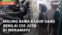 Sepulang dari bank, uang milik warga Jagapura, Kabupaten Cirebon, digasak maling. Korban membawa uang sebesar Rp250 juta yang ditaruh di bagasi motor. Jumat (31/5/2024)