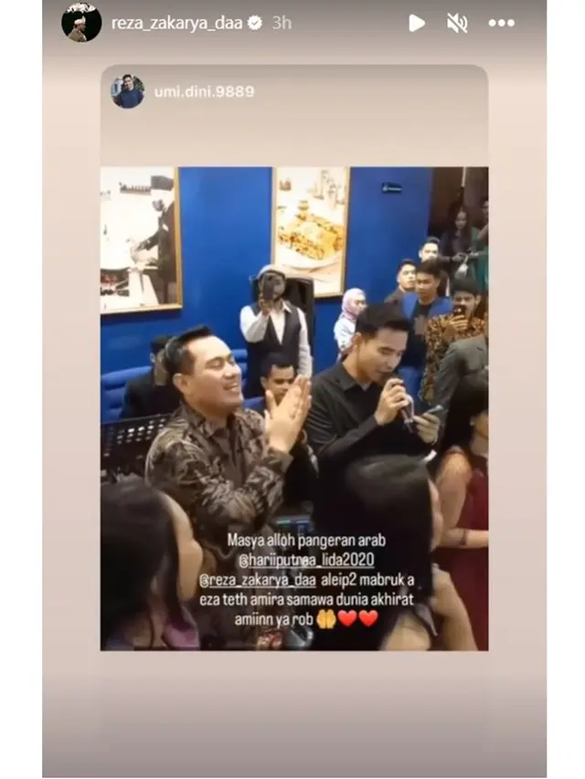 6 Potret Acara Ngunduh Mantu Reza Zakarya dan Amira Karaman, Digelar Intimate