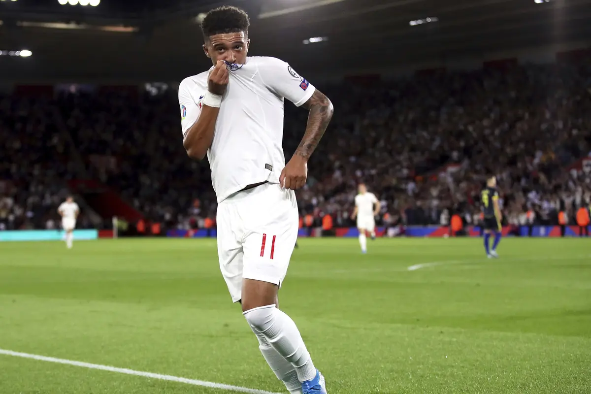 Jadon Sancho 2 Gol, Inggris Bungkam Kosovo di Kualifikasi Euro 2020
