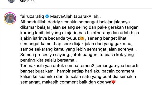 Unggahan Fairuz A. Rafiq. (Foto: Dok. Instagram @fairuzarafiq)