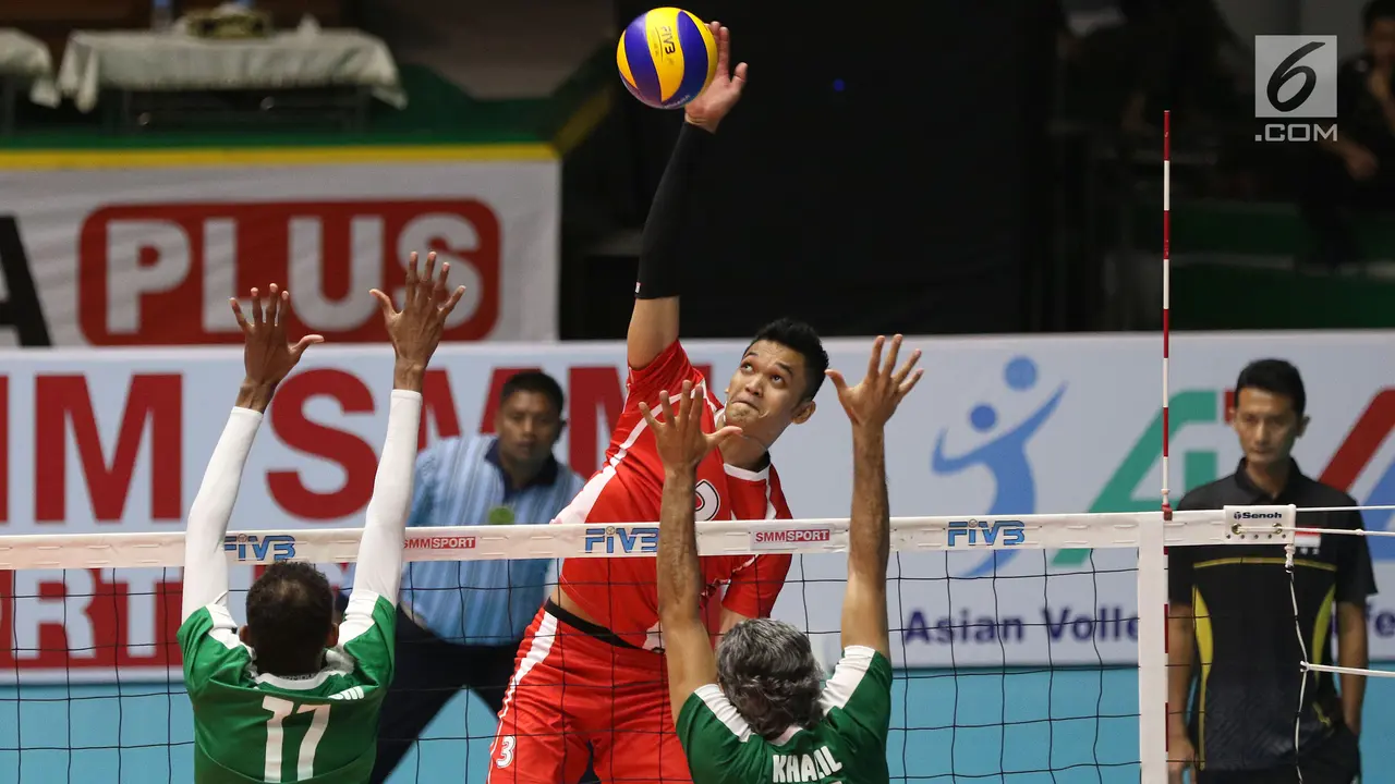 Laga Perdana Kejuaraan Voli Asia 2017, Indonesia Unggul Atas Arab Saudi