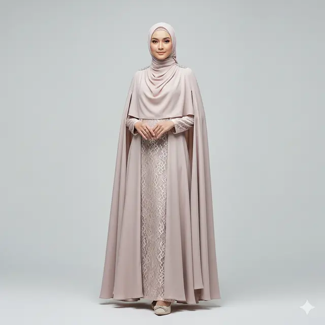 Model Gamis Syari Brokat Kombinasi Satin Pilihan Terbaik. Gemini