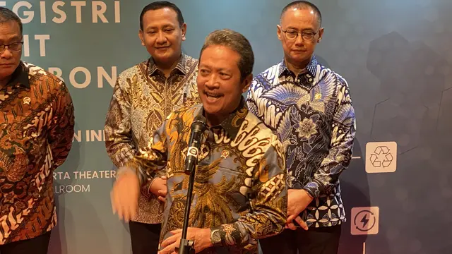 Menteri Kelautan dan Perikanan Sakti Wahyu Trenggono dalam konferensi pers peluncuran SRUK, di Jakarta Theater, Kamis (9/7/2026). (Liputan6.com/Christian)