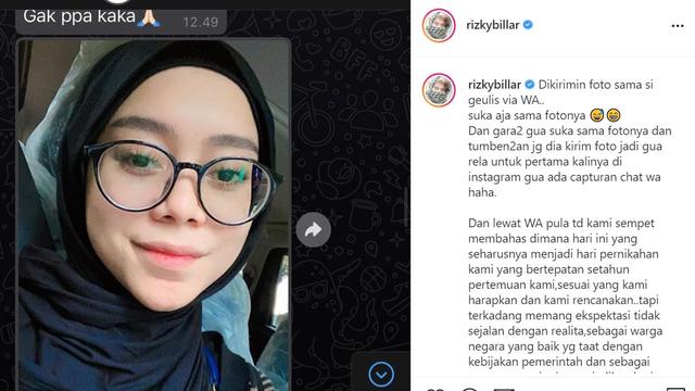 Rizky Billar - Lesti Kejora (Foto: Instagram/@rizkybillar)