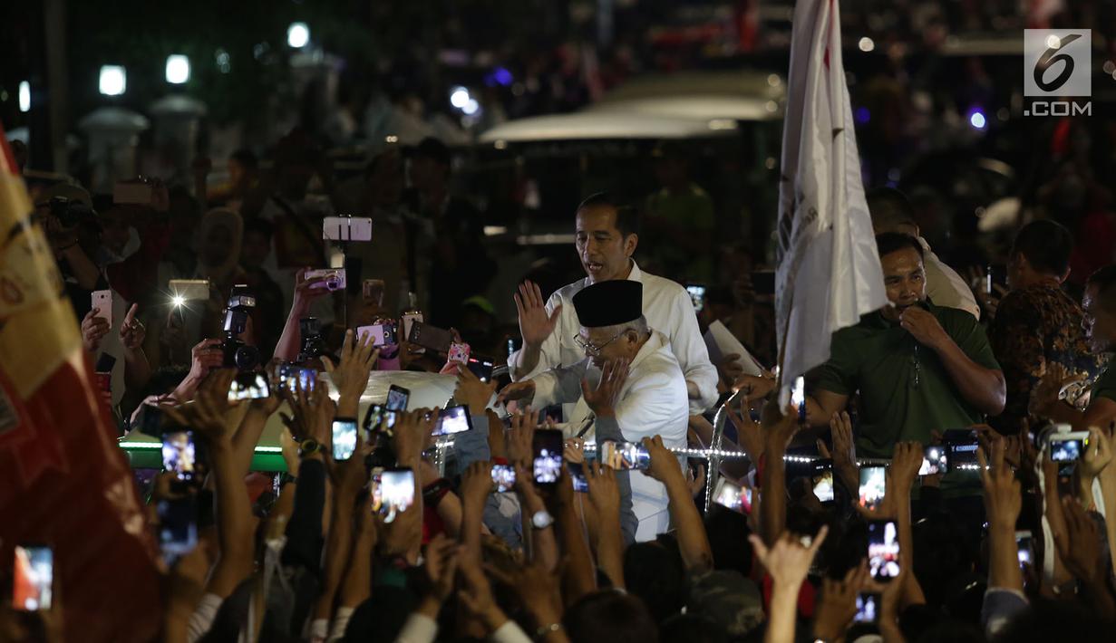 Foto Jelang Ke Kpu Jokowi Ma Ruf Amin Temui Relawan Pilpres Liputan6 Com