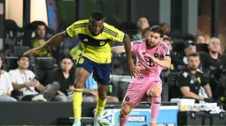 Duel Inter Miami vs Nashville merupakan laga pertama babak playoff MLS dalam format best of three Eastern Conference. (Chandan Khanna/AFP)