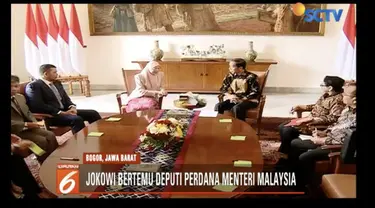 Presiden Jokowi bertemu Deputi Perdana Menteri Malaysia Wan Azizah Wan Ismail bahas persoalan TKI.