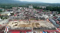 Direktorat Jenderal Cipta Karya Kementerian PUPR membangun kembali Pasar Atas Kota Bukittinggi, Sumatera Barat, yang pada akhir Oktober 2017 lalu mengalami kebakaran. (Dok Kementerian PUPR)