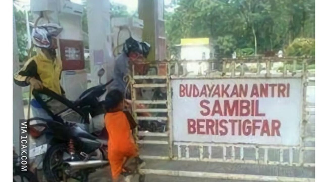5 Tulisan Kocak di Pom Bensin Ini Bikin Ngakak