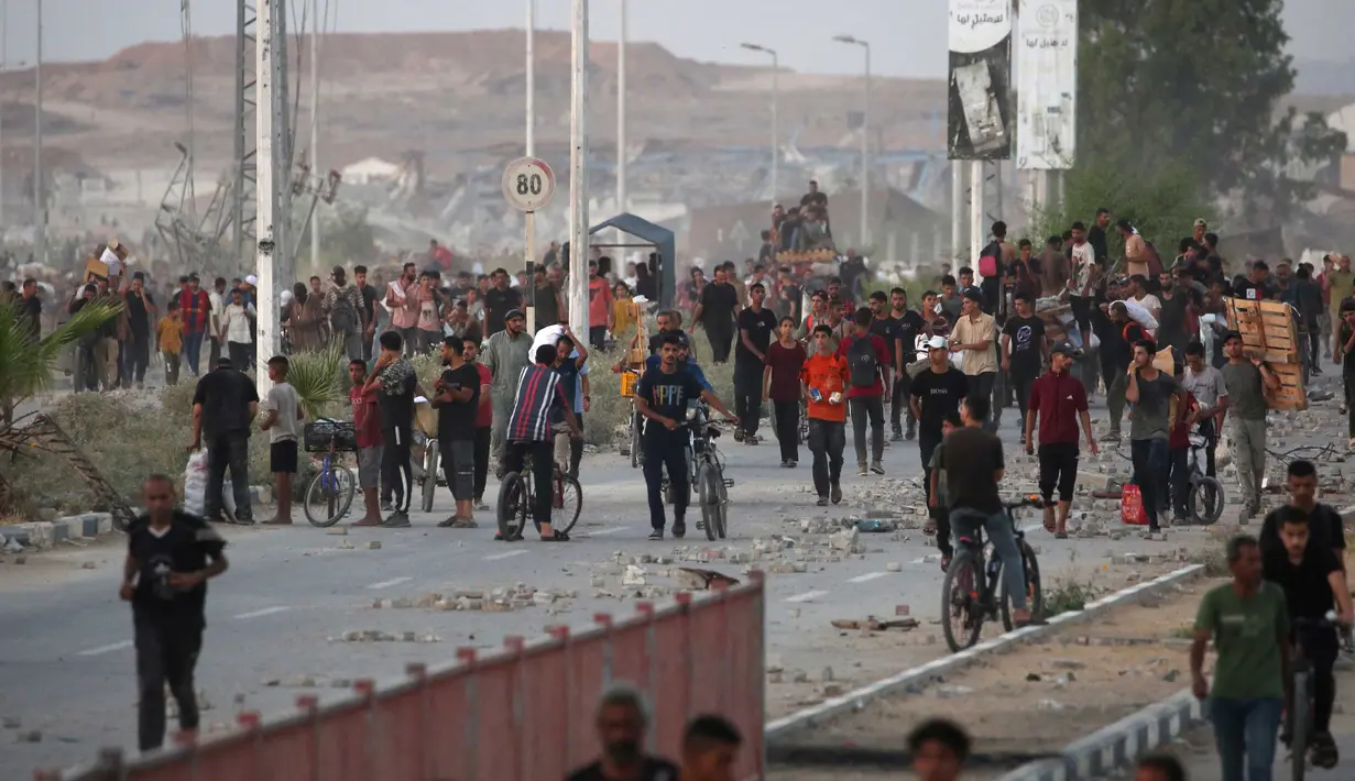 Sementara, PBB melaporkan bahwa lebih dari 1.000 warga Palestina telah tewas saat berusaha memperoleh bantuan sejak dimulainya inisiatif Gaza Humanitarian Foundation, program yang didukung oleh Amerika Serikat dan Israel. (Eyad BABA/AFP)