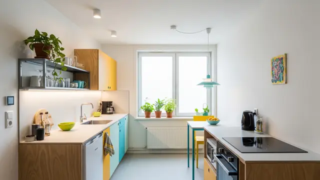 Ilustrasi Desain Dapur Minimalis Gen Z dengan Budget Terbatas/Gemini AI