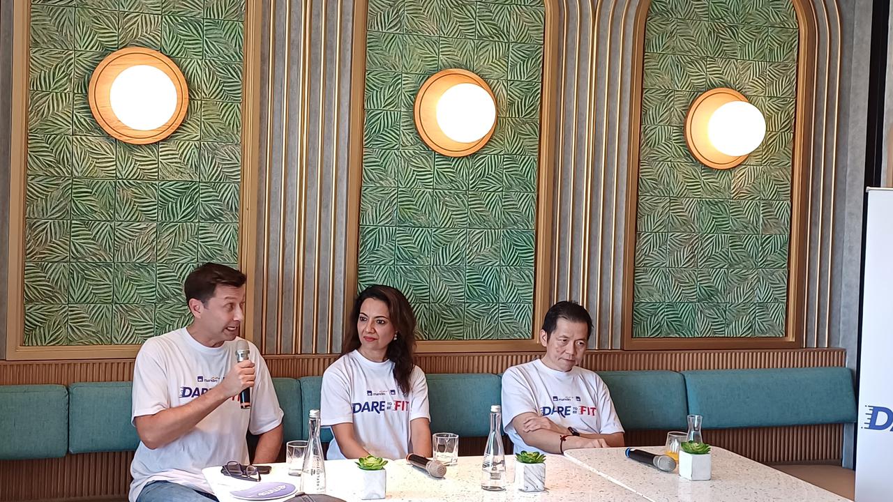 Presiden Direktur AXA Insurance Indonesia Laurent Bourson di sela acara Dare to be Fit yang digelar AXA Mandiri dan AXA di Senayan Park, Jakarta, Sabtu (21/10/2023). (Maulandy/Liputan6.com)