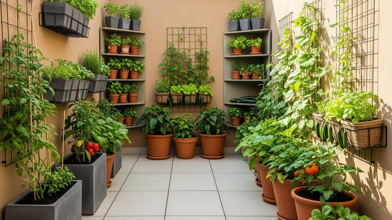 Trik Menyusun Pot Kebun Sayur Supaya Rapi di Teras Sempit