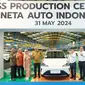 NETA Auto Indonesia resmi memulai aktivitas produksi mobil listrik NETA V-II secara Completely Knocked Down (CKD) di pabrik PT Handal Indonesia Motor di Pondok Ungu, Bekasi, Jawa Barat. (ist)