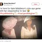 Kate Middleton melirik tajam ke arah Camilla saat prosesi upacara pernikahan Pangeran Harry dan Meghan Markle berlangsung. (Twitter Streep Reactions)