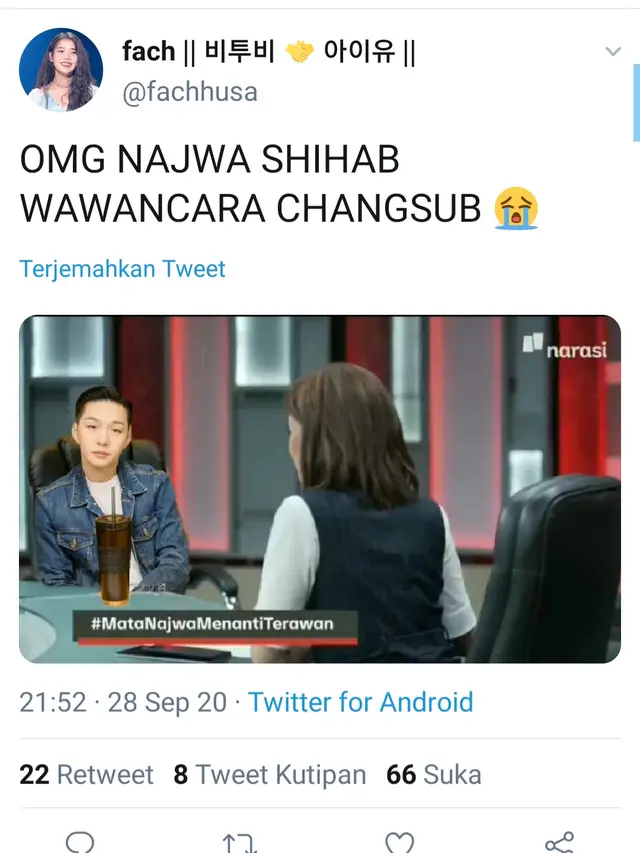 Meme Najwa Shihab. (Foto: Twitter @fachhusa)