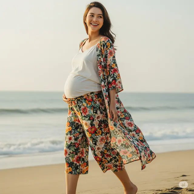 7 Inspirasi Outfit Ibu Hamil ke Pantai Terbaru 2025: Nyaman dan Stylish