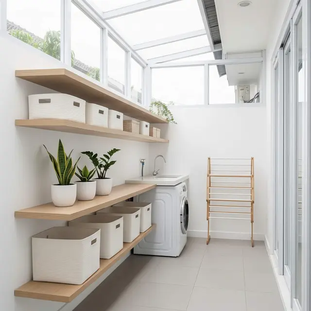 Ide Halaman Belakang Rumah Jadi Tempat Cuci dan Jemur Estetik