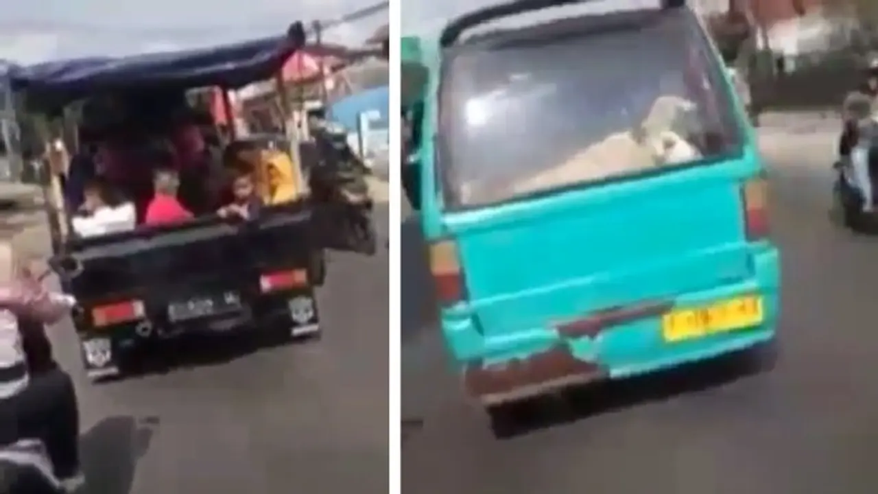 Pikap isi manusia, minibus isi kambing