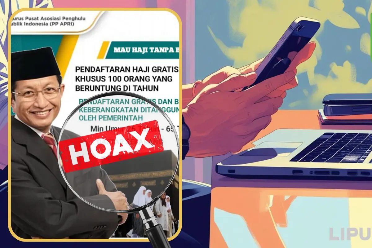 Cek fakta hoaks tautan pendaftaran undian haji gratis dari Kemenag